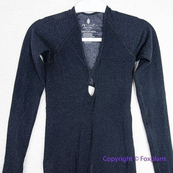 NEW Free People flash forward onesie jumpsuit playsuit leotard black, XS/S - Picture 6 of 16